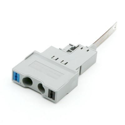 Connettore grigio per morsettiera passante
